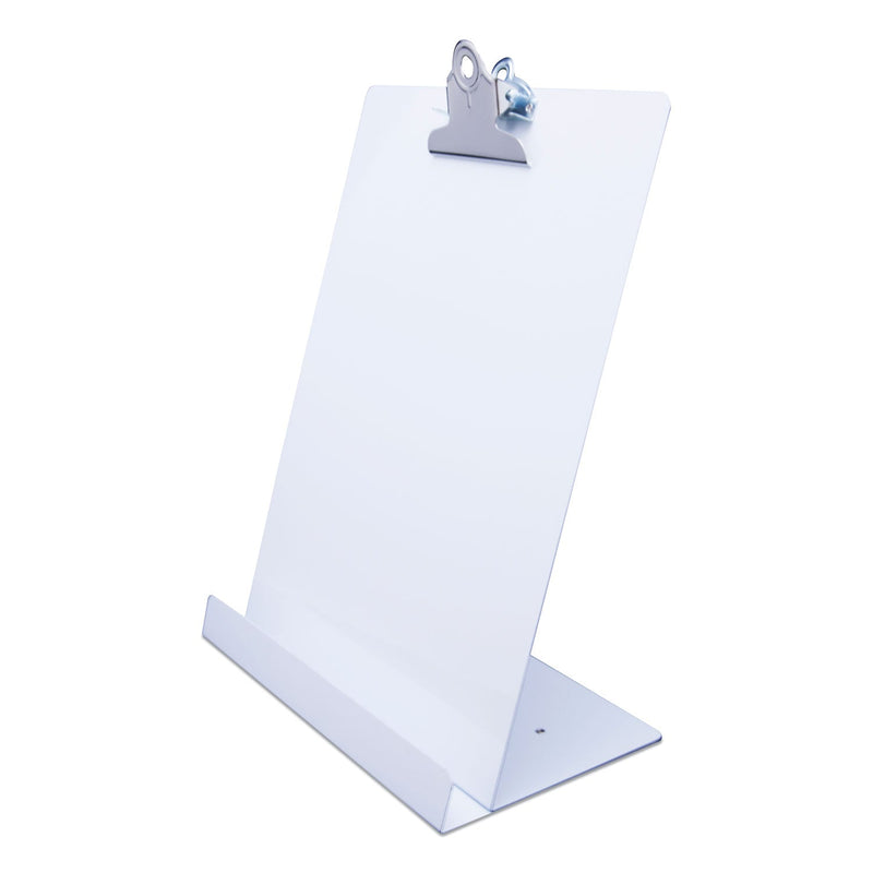 Saunders Free Standing Clipboard and Tablet Stand, 1" Clip Capacity, Letter Size: Holds 8.5 x 11 Sheets, White