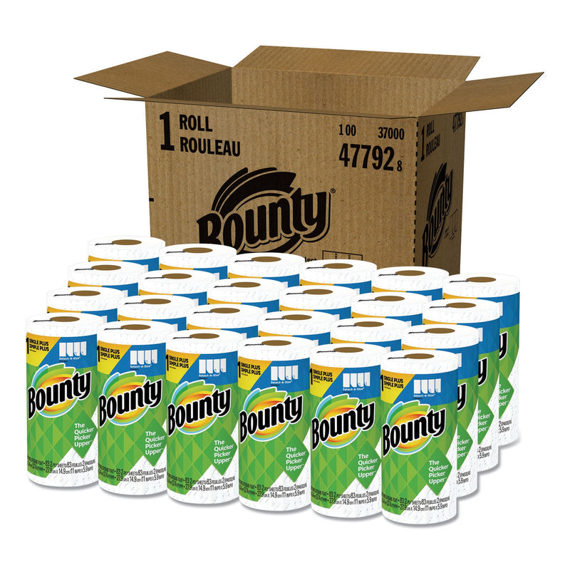 Bounty Select-a-Size Kitchen Roll Paper Towels, 2-Ply, 5.9 x 11, White, 74 Sheets/Roll, 24 Rolls/Carton