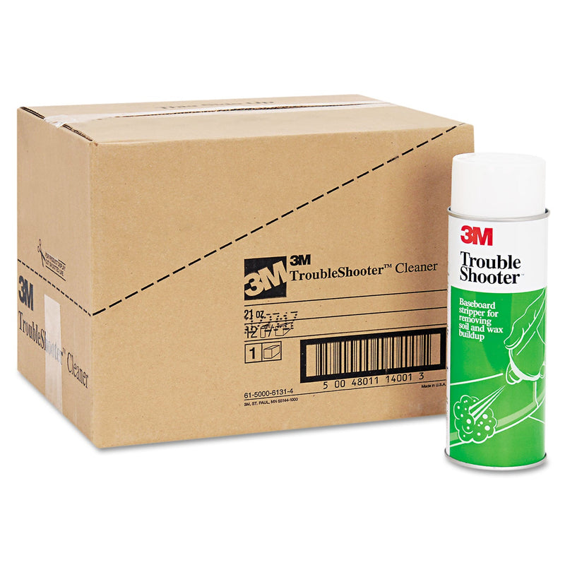 3M TroubleShooter Baseboard Stripper, 21 oz Aerosol Spray, 12/Carton