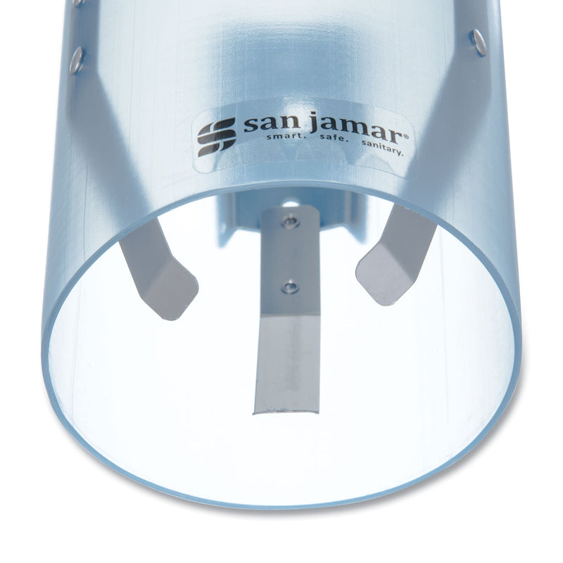 San Jamar Adjustable Frosted Water Cup Dispenser, For 4 oz to 10 oz Cups, Blue