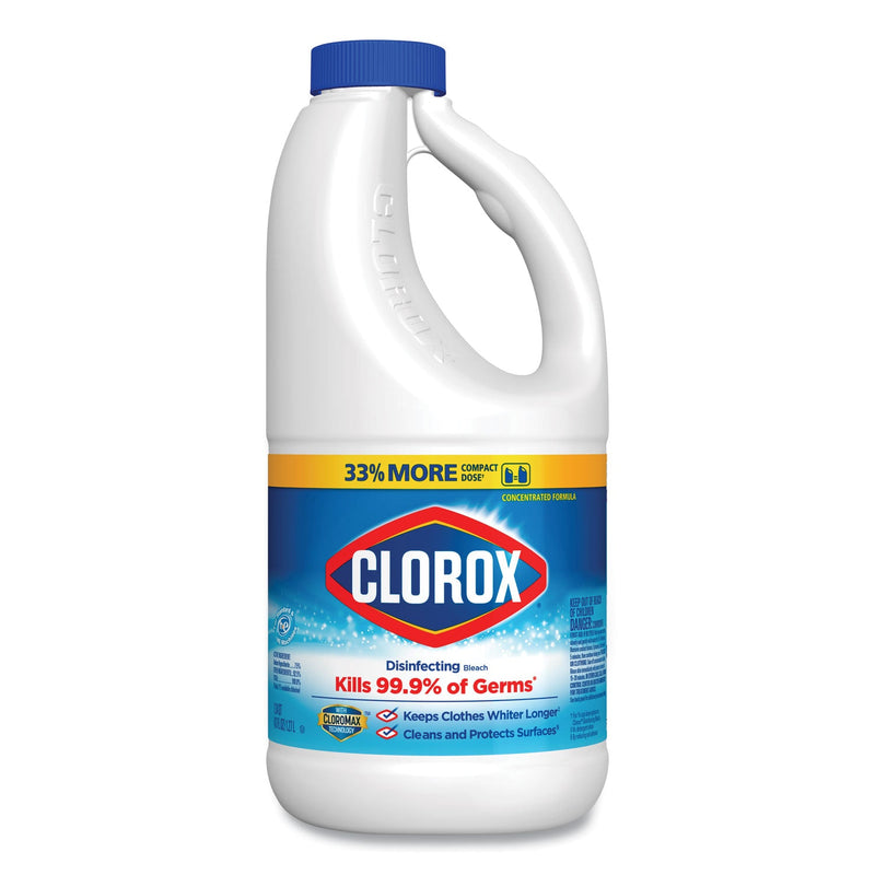 Clorox Regular Bleach with CloroMax Technology, 43 oz Bottle, 6/Carton