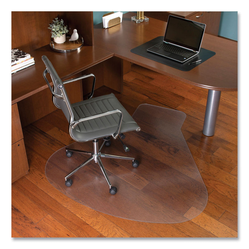 ES Robbins EverLife Workstation Chair Mat for Hard Floors, With Lip, 66 x 60, Clear