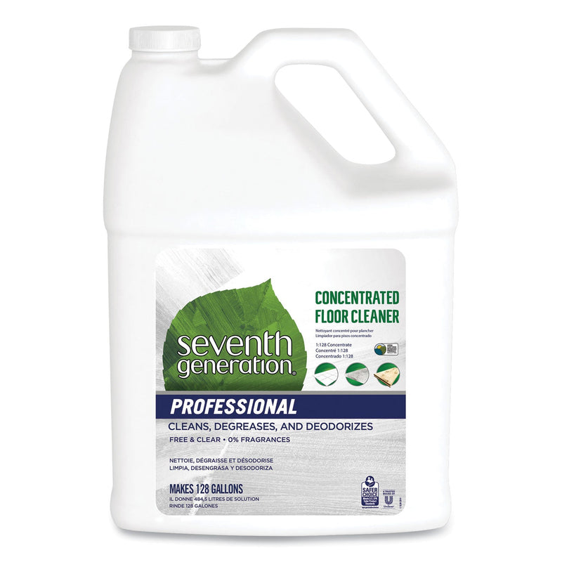 Seventh Generation Concentrated Floor Cleaner, Free and Clear, 1 gal Bottle