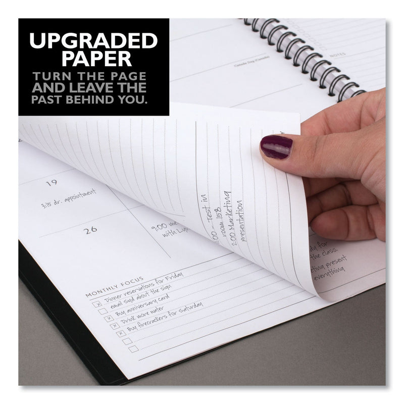 AT-A-GLANCE Elevation Academic Weekly/Monthly Planner, 11 x 8.5, Black Cover, 12-Month (July to June): 2022 to 2023