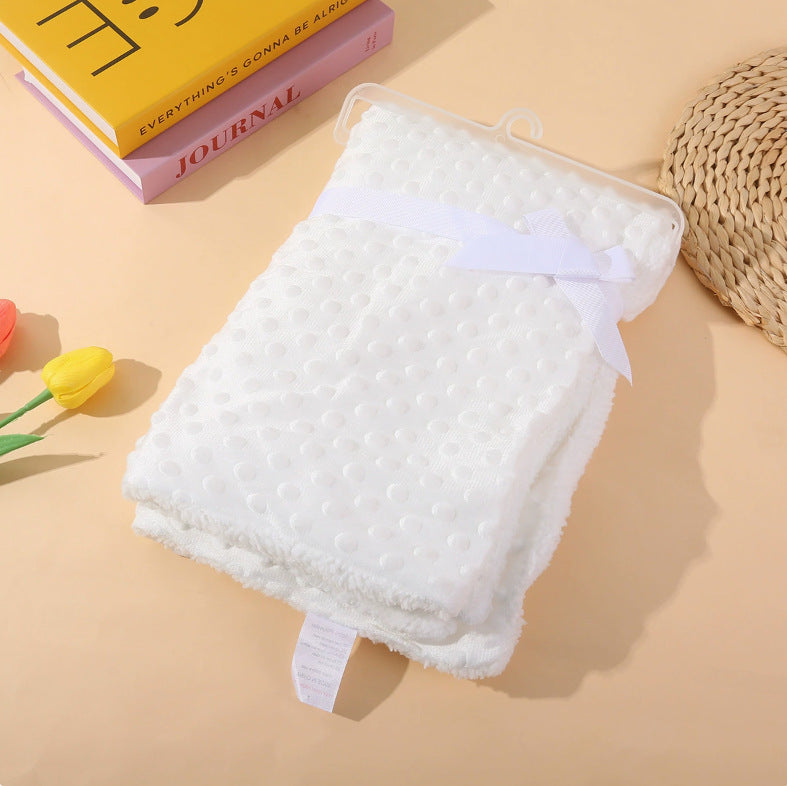 Soft Double-layered Thermal Blanket Textured Puffed Surface