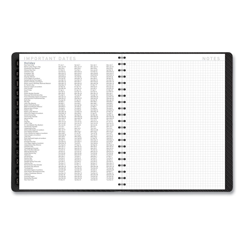 AT-A-GLANCE Contemporary Weekly/Monthly Planner, Vertical-Column Format, 11 x 8.25, Graphite Cover, 12-Month (Jan to Dec): 2023