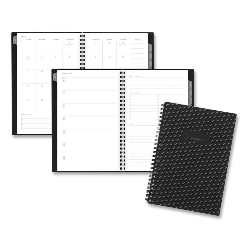 AT-A-GLANCE Elevation Academic Weekly/Monthly Planner, 8.5 x 5.5, Black Cover, 12-Month (July to June): 2022 to 2023