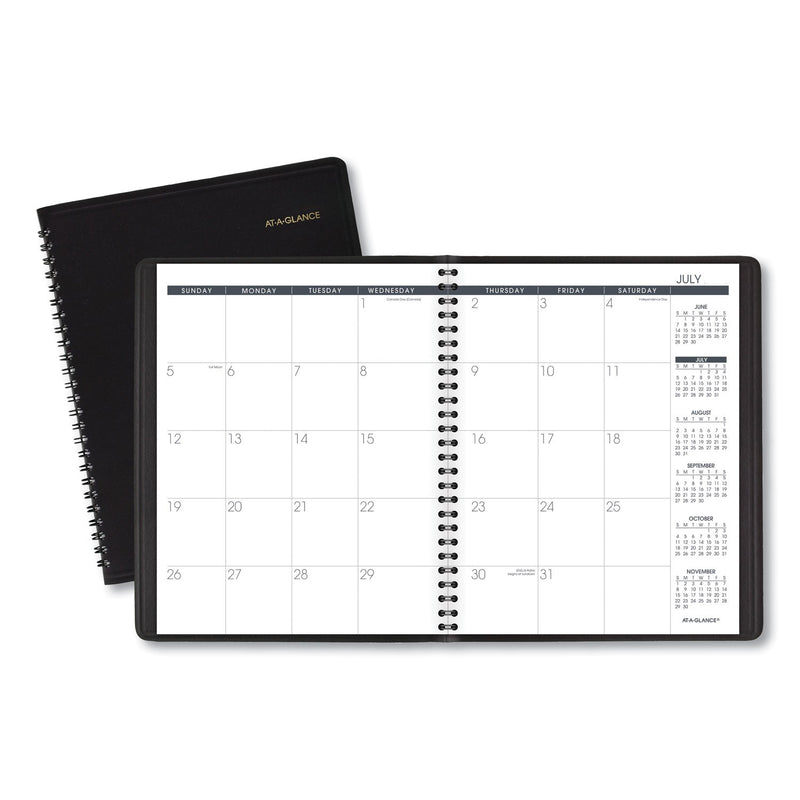 AT-A-GLANCE Monthly Planner, 8.75 x 7, Black Cover, 18-Month (July to Dec): 2022 to 2023