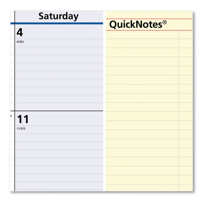 AT-A-GLANCE QuickNotes Desk Pad, 22 x 17, White/Blue/Yellow Sheets, Black Binding, Clear Corners, 13-Month (Jan to Jan): 2023 to 2024