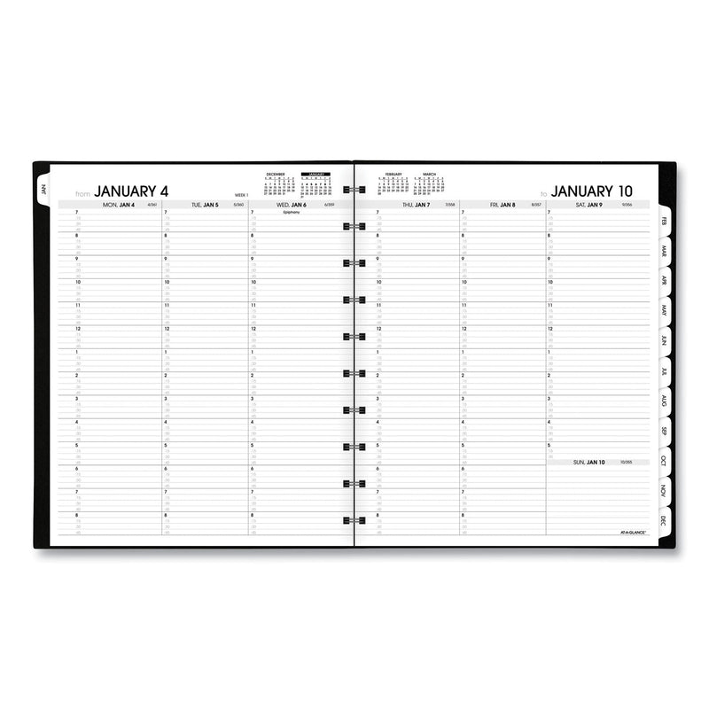AT-A-GLANCE Move-A-Page Weekly/Monthly Appointment Book, 11 x 8.75, Black Cover, 12-Month (Jan to Dec): 2023