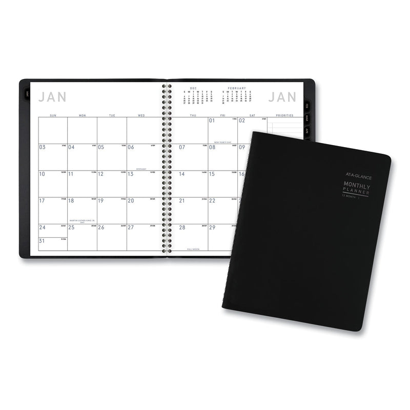 AT-A-GLANCE Contemporary Monthly Planner, 8.75 x 7, Black Cover, 12-Month (Jan to Dec): 2023