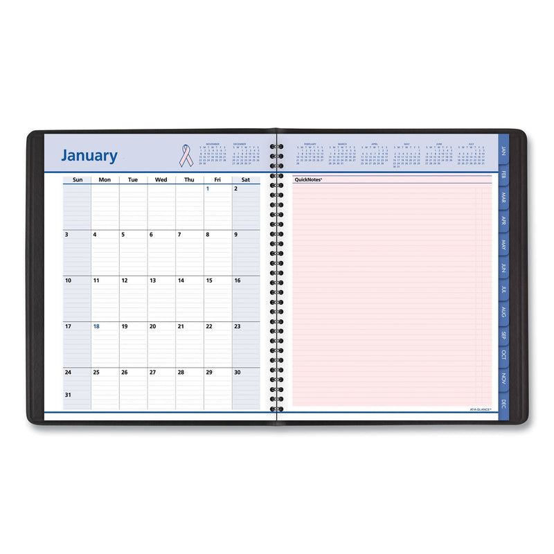 AT-A-GLANCE QuickNotes Special Edition Weekly Block Format Appointment Book, 10 x 8, Black/Pink Cover, 12-Month (Jan to Dec): 2023