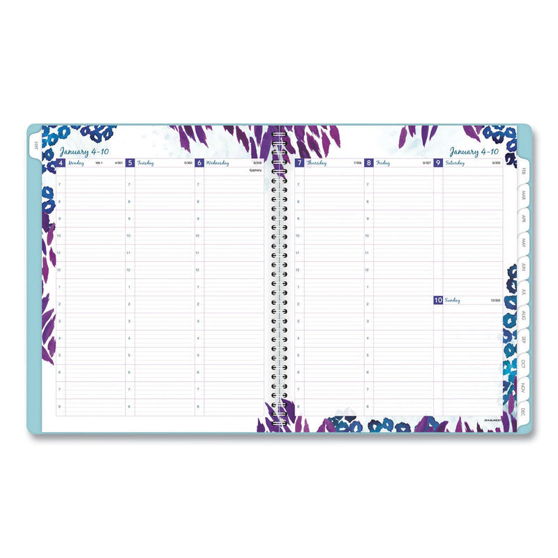 AT-A-GLANCE Wild Washes Weekly/Monthly Planner, Wild Washes Flora/Fauna Artwork, 11 x 8.5, Blue Cover, 13-Month (Jan-Jan): 2023-2024
