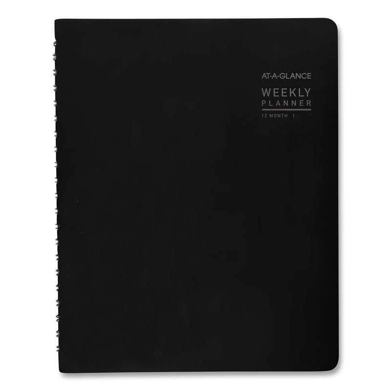 AT-A-GLANCE Contemporary Weekly/Monthly Planner, Vertical-Column Format, 11 x 8.25, Black Cover, 12-Month (Jan to Dec): 2023