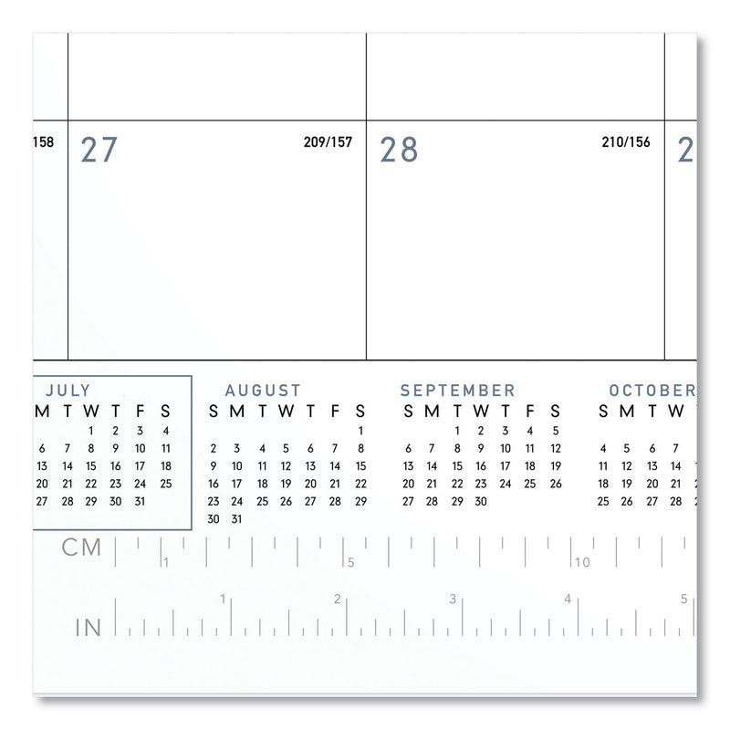 AT-A-GLANCE Academic Monthly Desk Pad, 21.75 x 17, White/Black Sheets, Black Binding/Corners, 12-Month (July to June): 2022 to 2023
