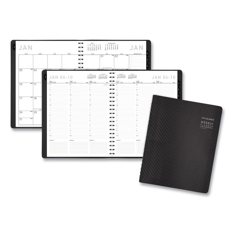 AT-A-GLANCE Contemporary Weekly/Monthly Planner, Vertical-Column Format, 11 x 8.25, Graphite Cover, 12-Month (Jan to Dec): 2023