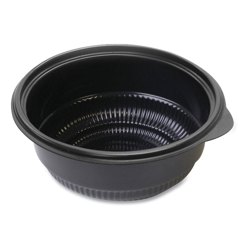 Anchor Packaging MicroRaves Incredi-Bowl Base, 16 oz, 6" Diameter x 1.75"h, Black, Plastic, 250/Carton