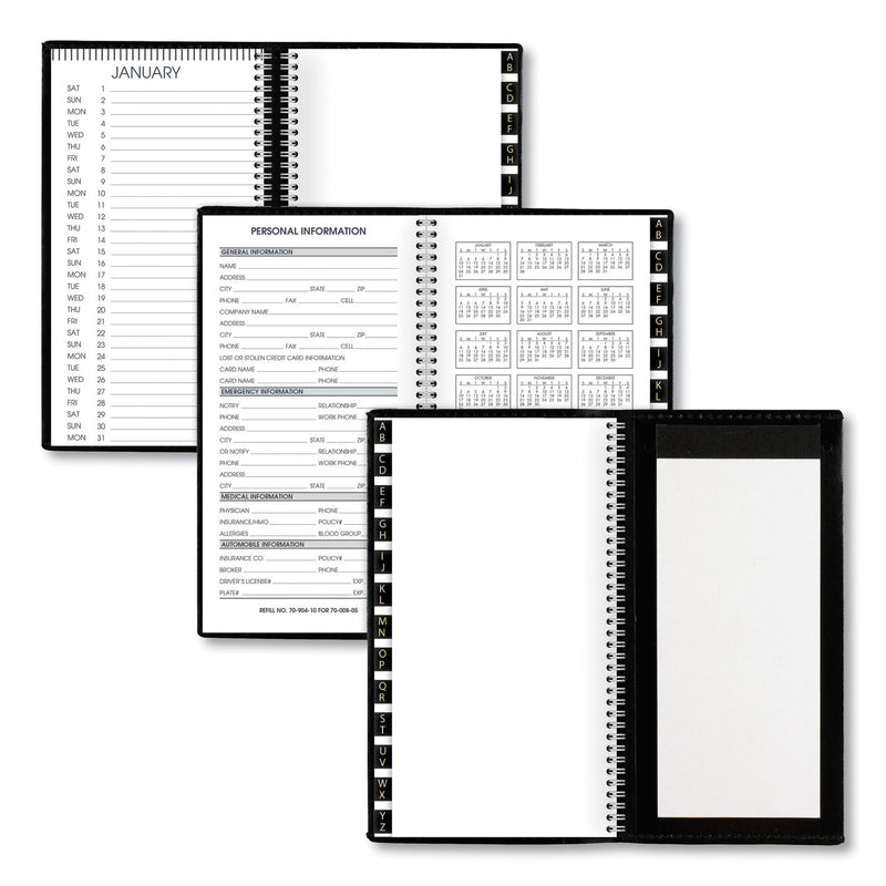AT-A-GLANCE Compact Weekly Appointment Book, 6.25 x 3.25, Black Cover, 12-Month (Jan to Dec): 2023