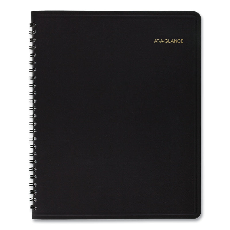 AT-A-GLANCE 24-Hour Daily Appointment Book, 8.75 x 7, Black Cover, 12-Month (Jan to Dec): 2023