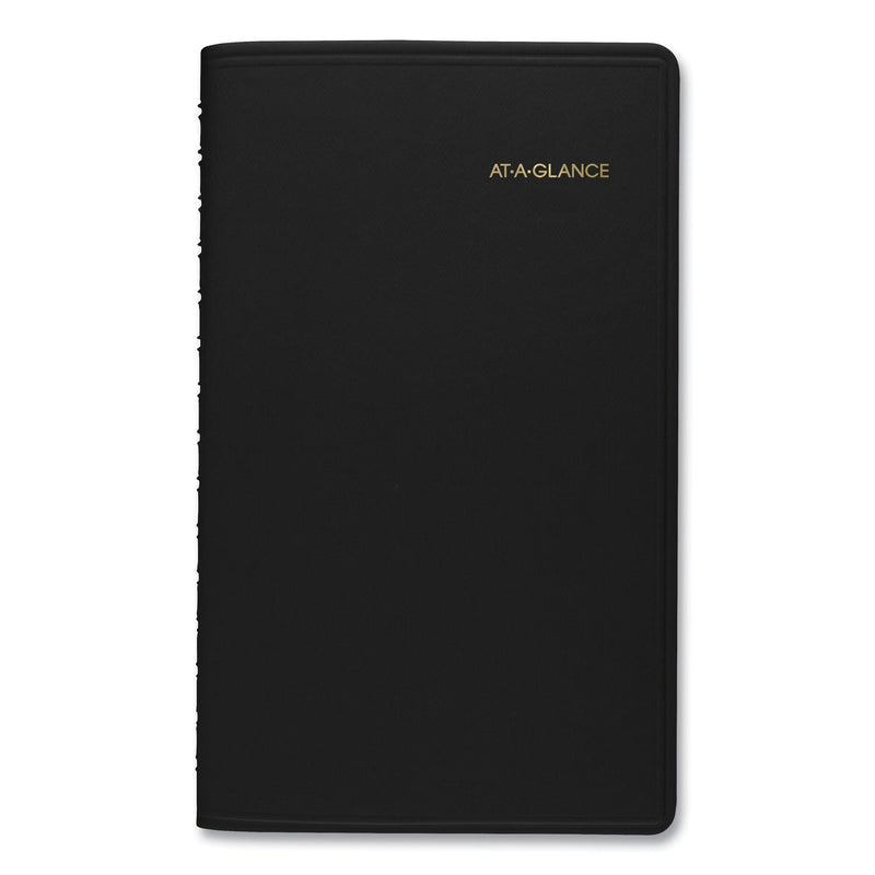 AT-A-GLANCE Weekly Block Format Appointment Book Ruled for Hourly Appointments, 8.5 x 5.5, Grained Black Cover, 12-Month(Jan to Dec):2023