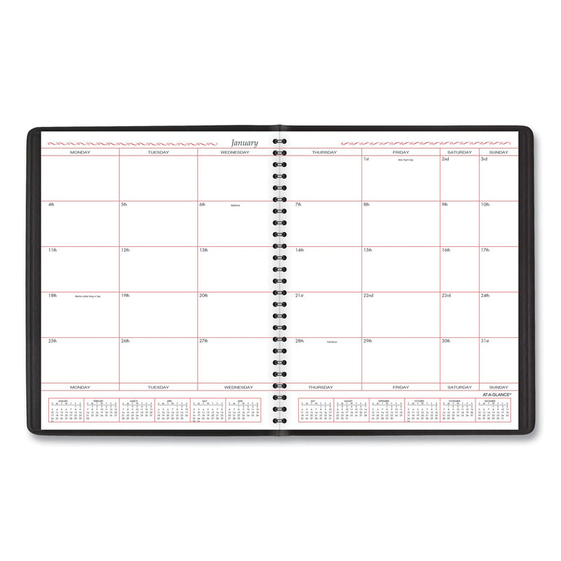 AT-A-GLANCE Monthly Planner in Business Week Format, 10 x 8, Black Cover, 12-Month (Jan to Dec): 2023