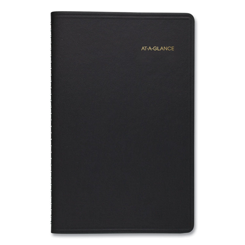 AT-A-GLANCE Weekly Block Format Appointment Book Ruled for Hourly Appointments, 8.5 x 5.5, Smooth Black Cover, 12-Month(Jan to Dec): 2023