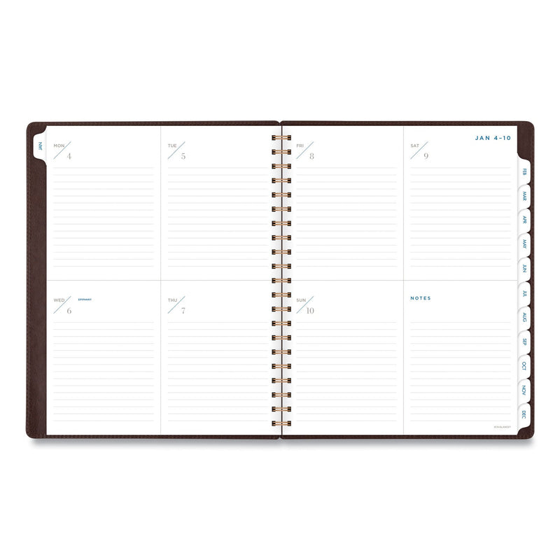 AT-A-GLANCE Signature Collection Distressed Brown Weekly Monthly Planner, 11 x 8.5, Brown Cover, 13-Month (Jan to Jan): 2023 to 2024