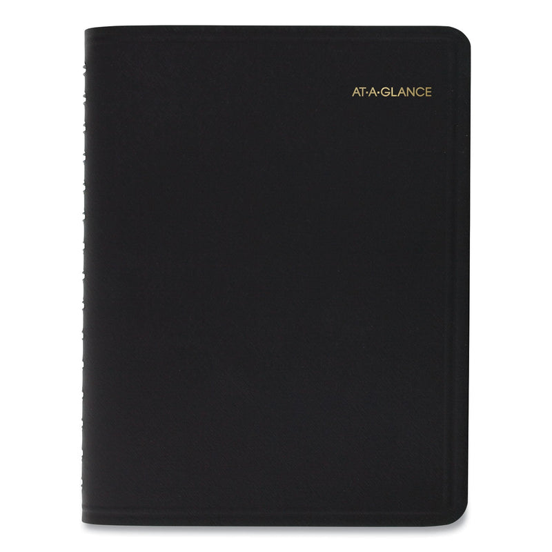 AT-A-GLANCE Four-Person Group Daily Appointment Book, 11 x 8, Black Cover, 12-Month (Jan to Dec): 2023