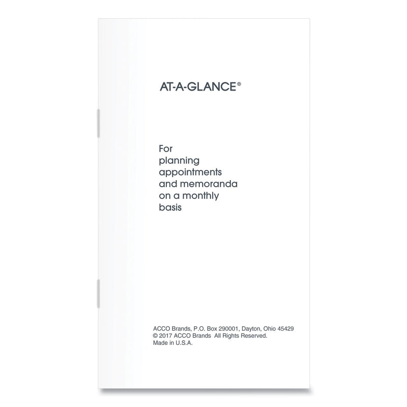 AT-A-GLANCE Pocket Size Monthly Planner Refill, 6 x 3.5, White Sheets, 13-Month (Jan to Jan): 2023 to 2024