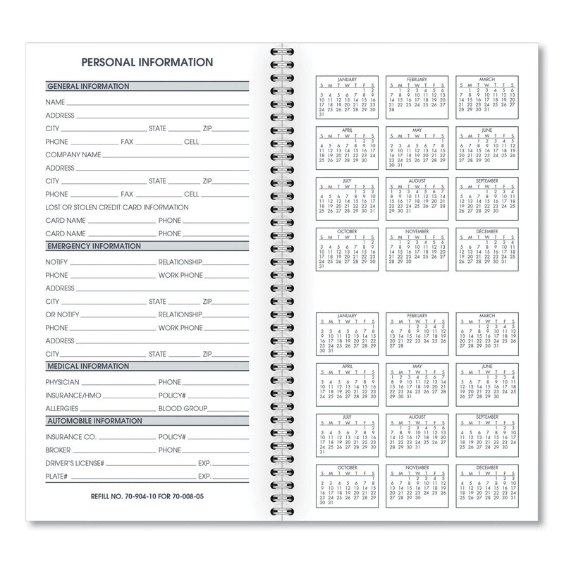 AT-A-GLANCE Weekly Appointment Book Refill Hourly Ruled, 6.25 x 3.25, White Sheets, 12-Month (Jan to Dec): 2023