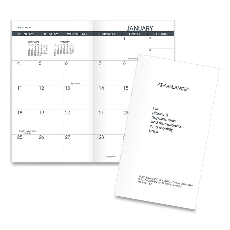 AT-A-GLANCE Pocket Size Monthly Planner Refill, 6 x 3.5, White Sheets, 13-Month (Jan to Jan): 2023 to 2024