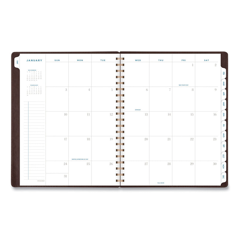 AT-A-GLANCE Signature Collection Distressed Brown Weekly Monthly Planner, 11 x 8.5, Brown Cover, 13-Month (Jan to Jan): 2023 to 2024