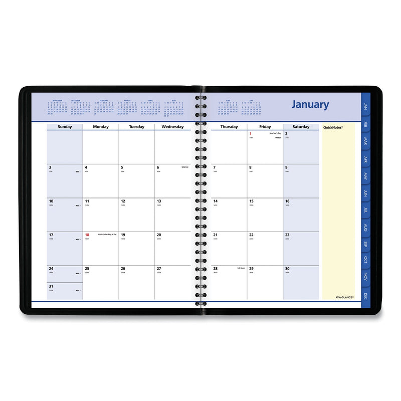 AT-A-GLANCE QuickNotes Monthly Planner, 8.75 x 7, Black Cover, 12-Month (Jan to Dec): 2023