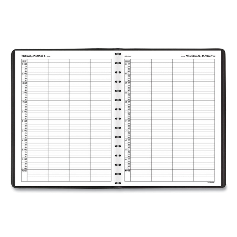 AT-A-GLANCE Four-Person Group Daily Appointment Book, 11 x 8, Black Cover, 12-Month (Jan to Dec): 2023
