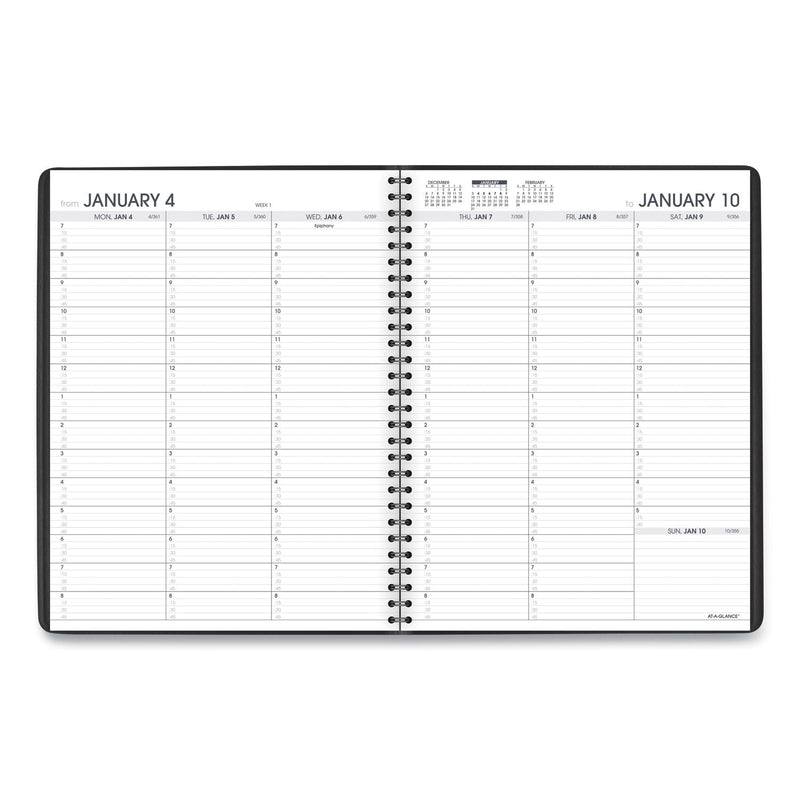 AT-A-GLANCE Weekly Appointment Book, 11 x 8.25, Black Cover, 13-Month (Jan to Jan): 2023 to 2024
