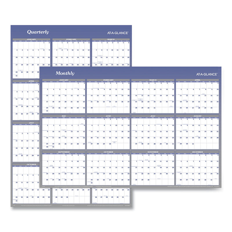 AT-A-GLANCE Vertical/Horizontal Erasable Quarterly/Monthly Wall Planner, 32 x 48, 12-Month (Jan-Dec): 2023