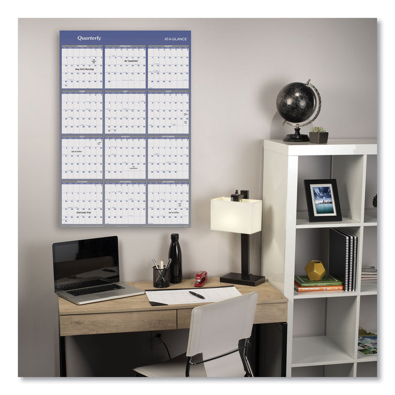 AT-A-GLANCE Vertical/Horizontal Erasable Quarterly/Monthly Wall Planner, 32 x 48, 12-Month (Jan-Dec): 2023