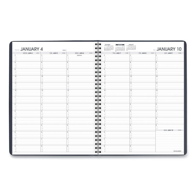 AT-A-GLANCE Weekly Appointment Book, 11 x 8.25, Navy Cover, 13-Month (Jan to Jan): 2023 to 2024