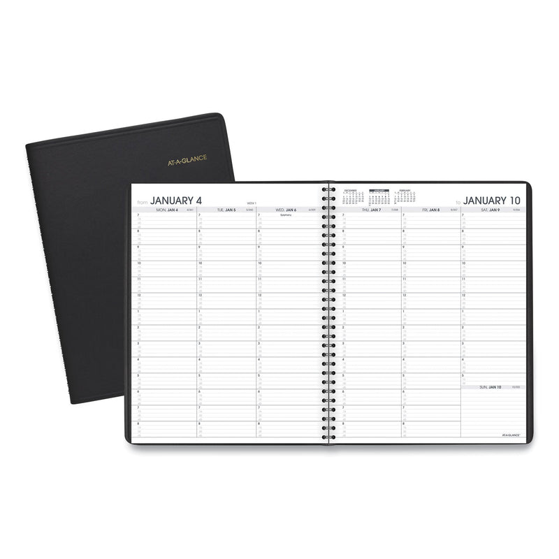 AT-A-GLANCE Weekly Appointment Book, 11 x 8.25, Black Cover, 13-Month (Jan to Jan): 2023 to 2024