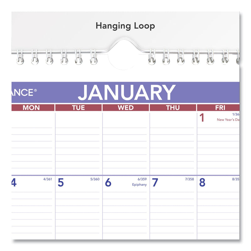 AT-A-GLANCE Monthly Wall Calendar with Ruled Daily Blocks, 8 x 11, White Sheets, 12-Month (Jan to Dec): 2023