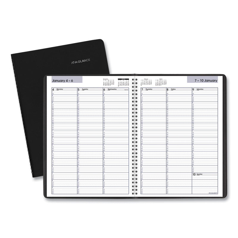 AT-A-GLANCE DayMinder Weekly Appointment Book, Vertical-Column Format, 11 x 8, Black Cover, 12-Month (Jan to Dec): 2023
