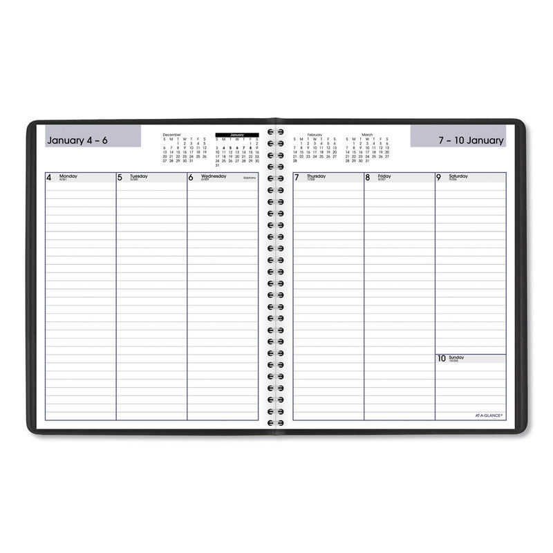 AT-A-GLANCE DayMinder Weekly Planner, Vertical-Column Format, 8.75 x 7, Black Cover, 12-Month (Jan to Dec): 2023