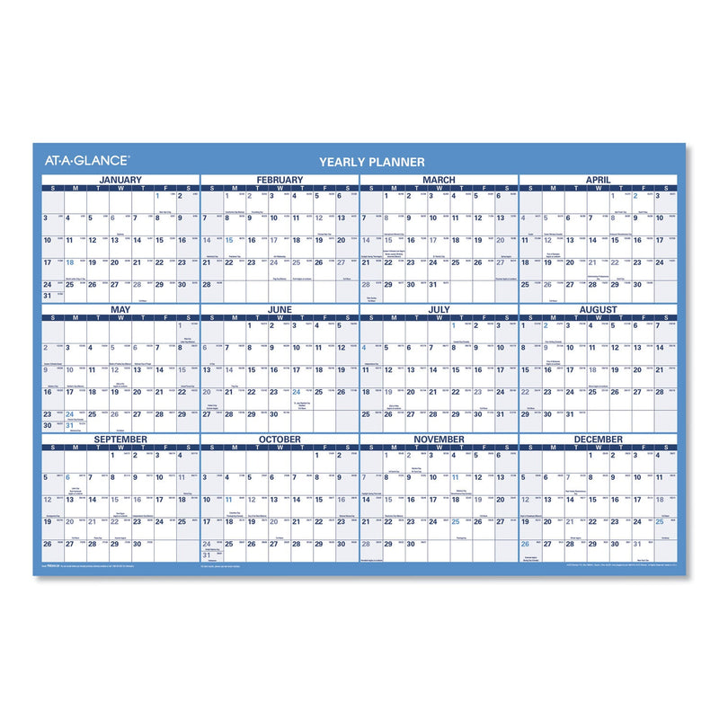 AT-A-GLANCE Horizontal Reversible/Erasable Wall Planner, 36 x 24, AY: 12-Month (July-June): 2022-2023, RY: 12-Month (Jan-Dec): 2023