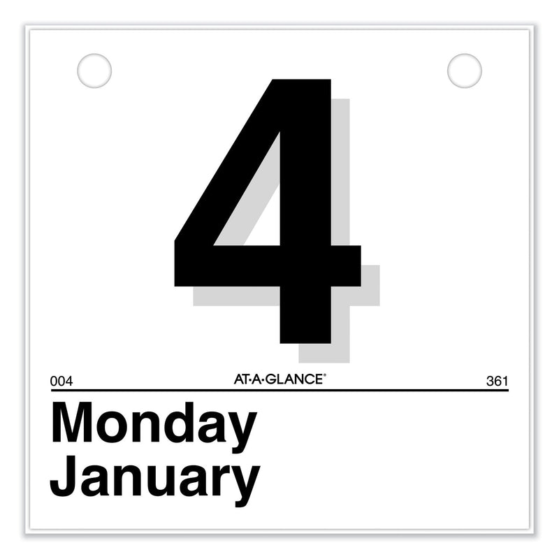 AT-A-GLANCE Today Is Daily Wall Calendar Refill, 6 x 6, White Sheets, 12-Month (Jan to Dec): 2023