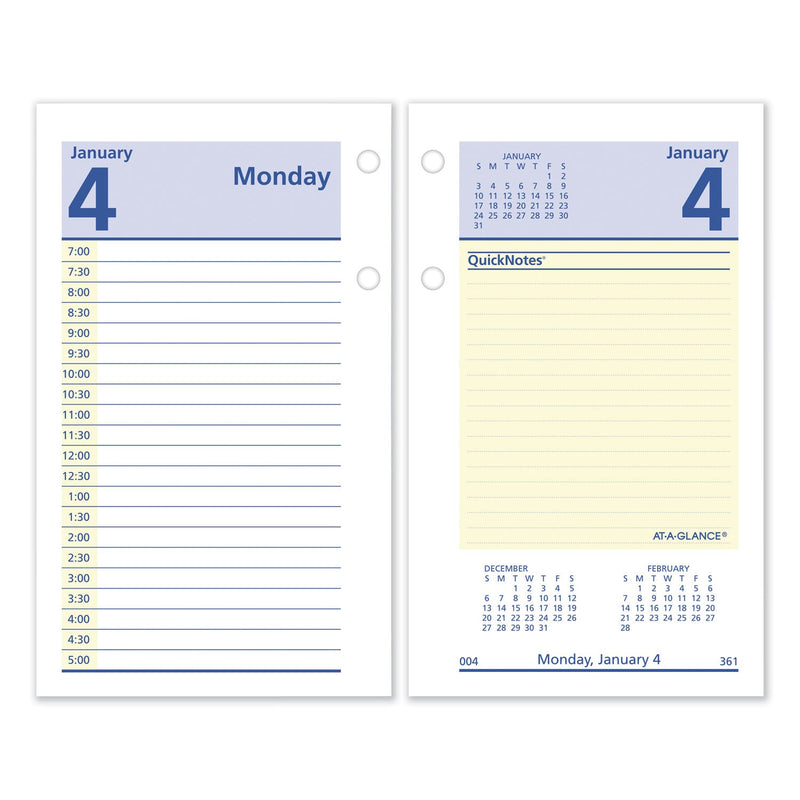 AT-A-GLANCE QuickNotes Desk Calendar Refill, 3.5 x 6, White Sheets, 2023