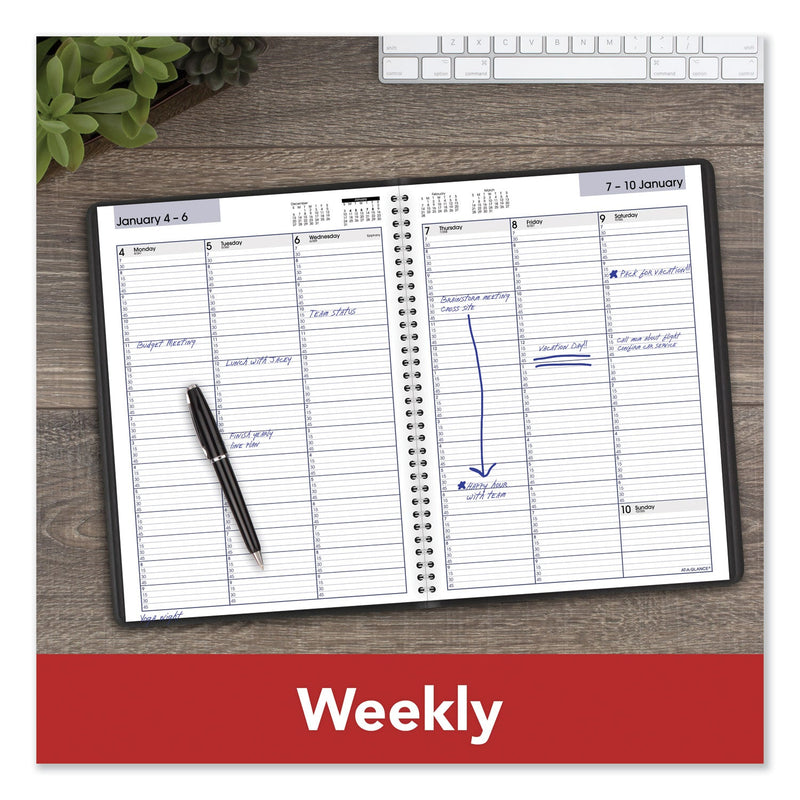 AT-A-GLANCE DayMinder Weekly Appointment Book, Vertical-Column Format, 11 x 8, Black Cover, 12-Month (Jan to Dec): 2023