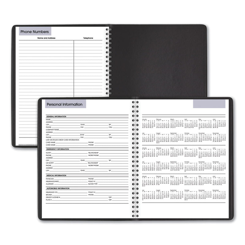 AT-A-GLANCE DayMinder Weekly Planner, Vertical-Column Format, 8.75 x 7, Black Cover, 12-Month (Jan to Dec): 2023