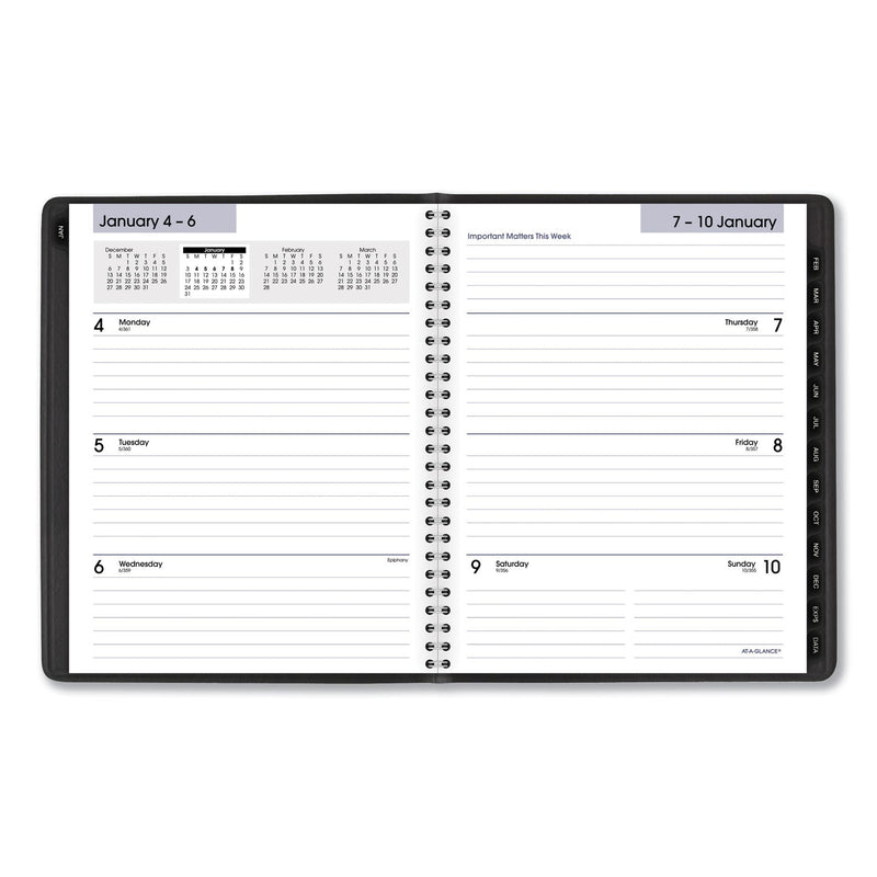 AT-A-GLANCE DayMinder Executive Weekly/Monthly Refillable Planner, 8.75 x 7, Black Cover, 12-Month (Jan to Dec): 2023