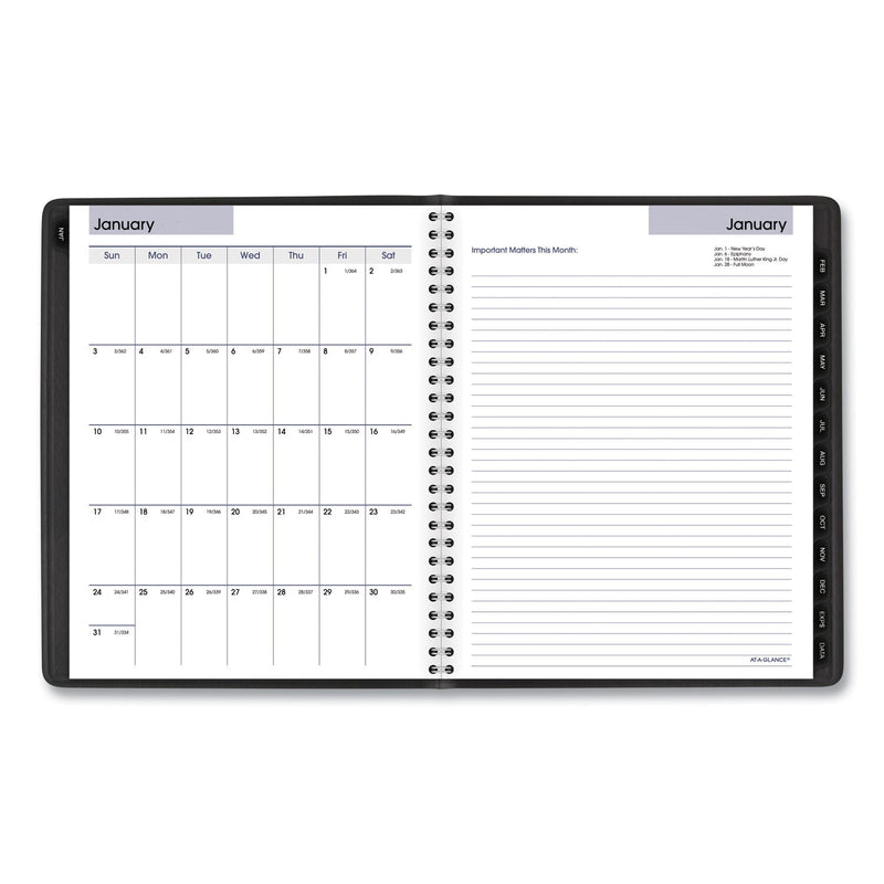 AT-A-GLANCE DayMinder Executive Weekly/Monthly Refillable Planner, 8.75 x 7, Black Cover, 12-Month (Jan to Dec): 2023