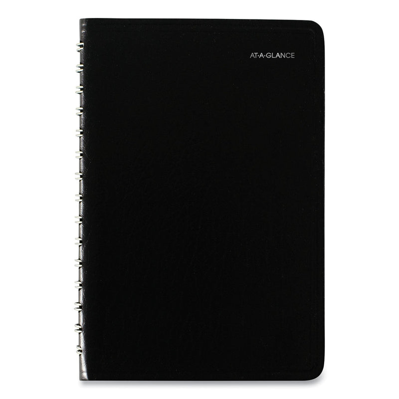AT-A-GLANCE DayMinder Daily Appointment Book, 8 x 5, Black Cover, 12-Month (Jan to Dec): 2023
